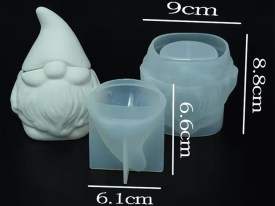 Molde silicona porta vela con tapa